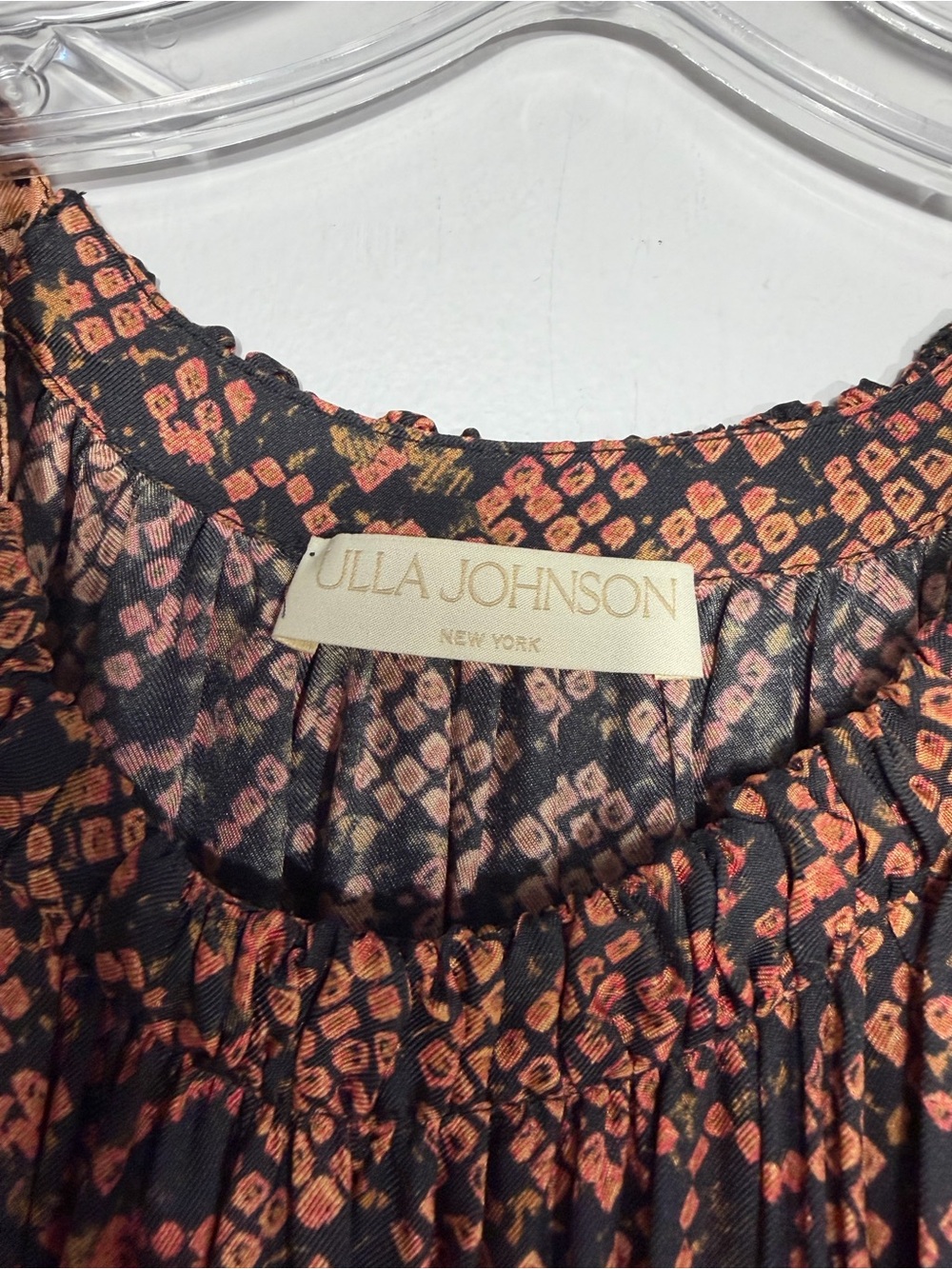 Ulla Johnson Silk Blend Printed Maxi Dress Sleeveless Boho Tiered Size 0 - Picture 4 of 4
